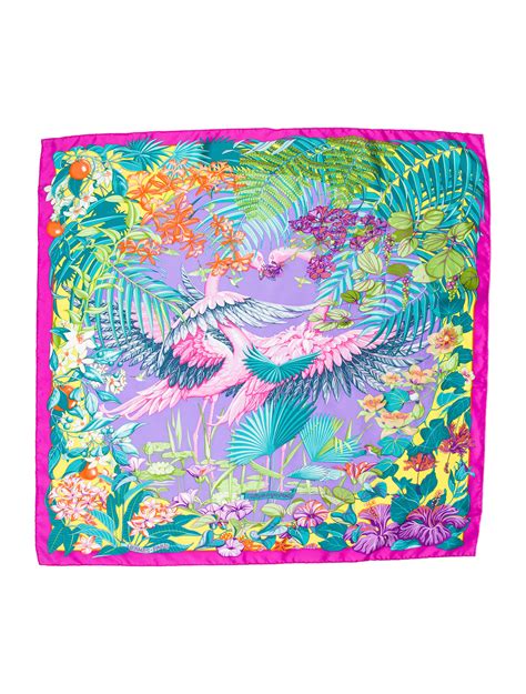 hermes flamingo scarf